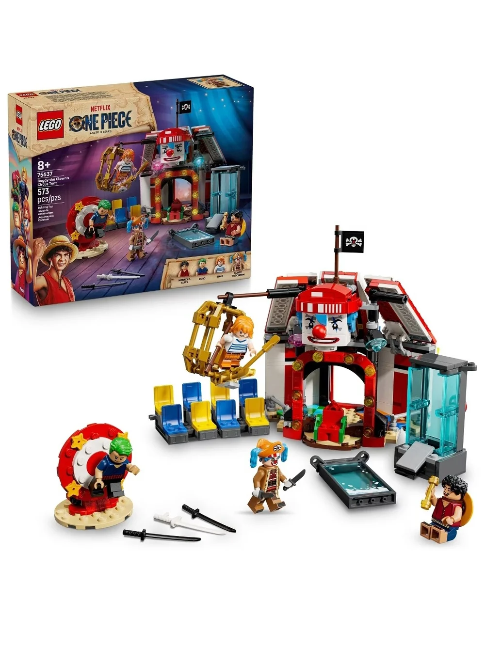 LEGO One Piece Carnival Showdown Playset - Red, Yellow, Blue, Green, Black